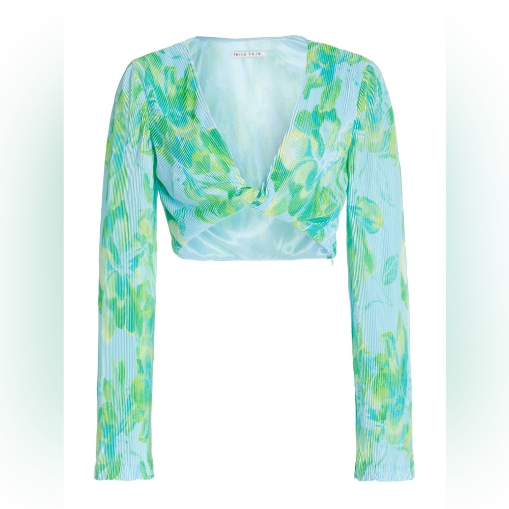 Third Form Meet The Sky Pleated Twist Floral Top